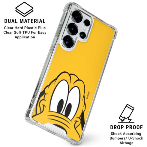 Disney Friends Pluto Up Close Galaxy S26 Ultra Clear Case
