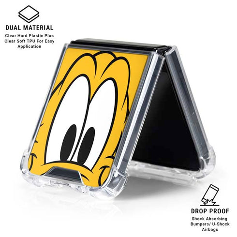 Disney Friends Pluto Up Close Galaxy Z Flip6 Clear Case