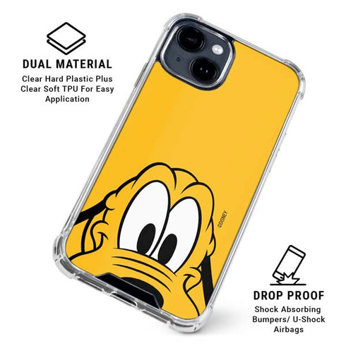 Disney Friends Pluto Up Close iPhone 15 Clear Case