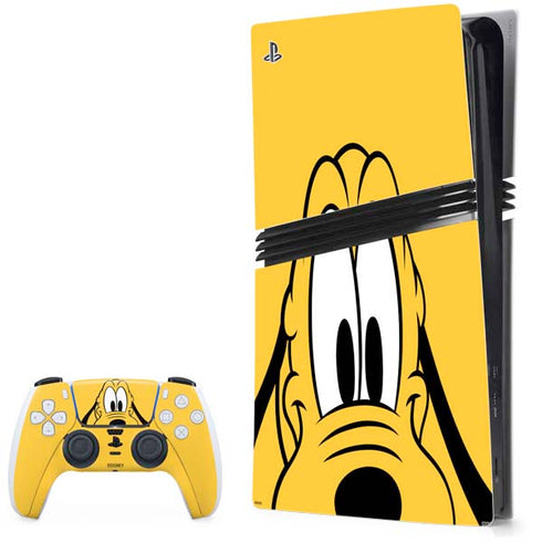 Disney Friends Pluto Up Close PS5 Pro Bundle Skin