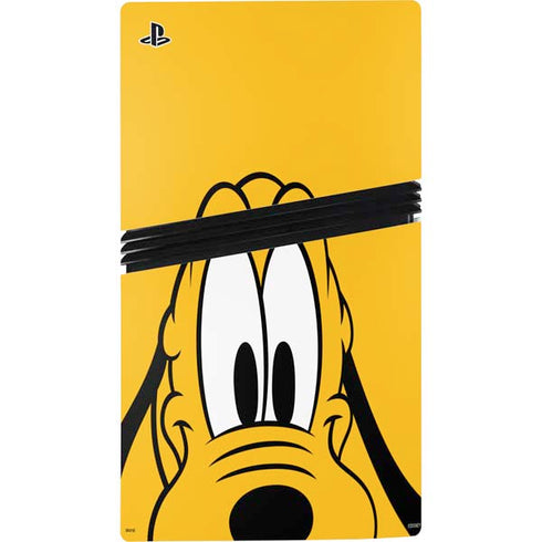 Disney Friends Pluto Up Close PS5 Pro Console Skin