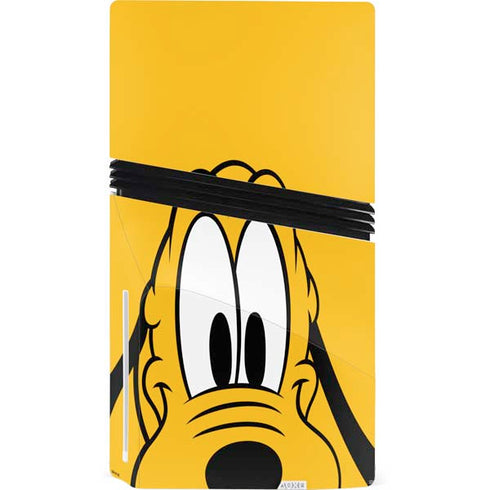 Disney Friends Pluto Up Close PS5 Pro Disk Console Skin