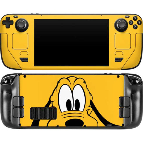 Disney Friends Pluto Up Close Steam Deck Handheld Gaming Computer OLED Skin