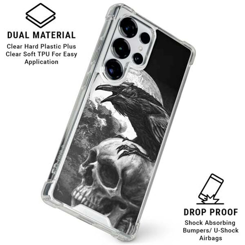 Alchemy Carta Poes Raven Galaxy S25 Ultra Clear Case