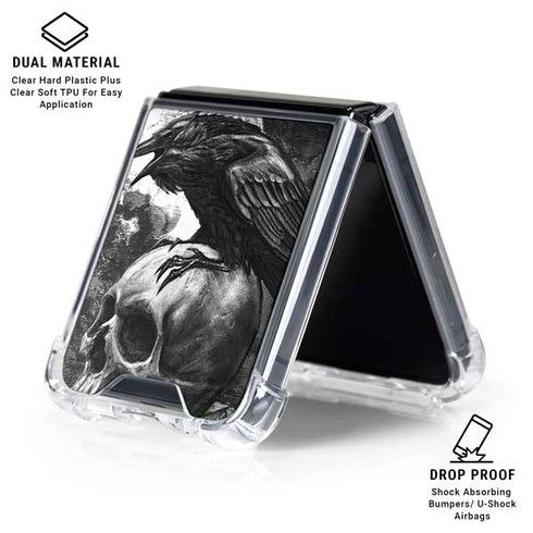 Alchemy Carta Poes Raven Galaxy Z Flip6 Clear Case