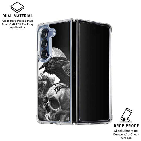 Alchemy Carta Poes Raven Galaxy Z Fold7 Clear Case