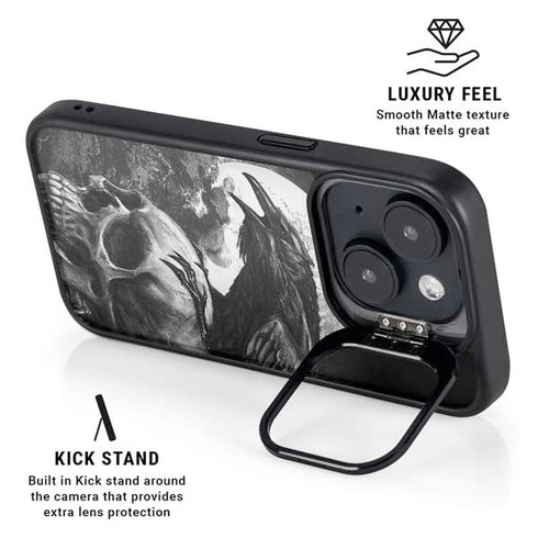Alchemy Carta Poes Raven iPhone 13 Kickstand Case