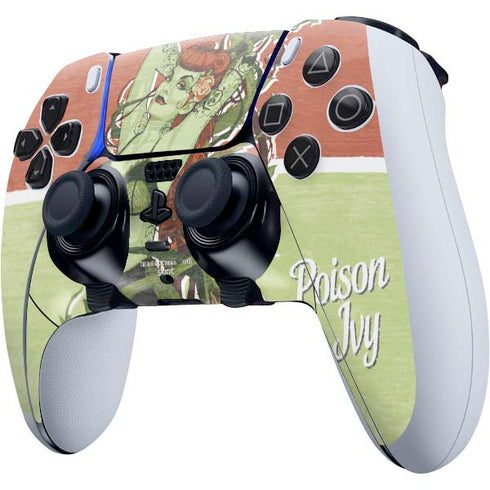 DC Comics Bombshells Poison Ivy PS5 DualSense Edge Pro Controller Skin