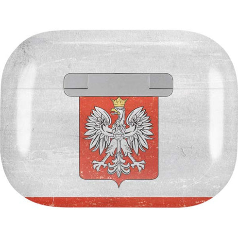 Poland Flag Distressed AirPods Skins