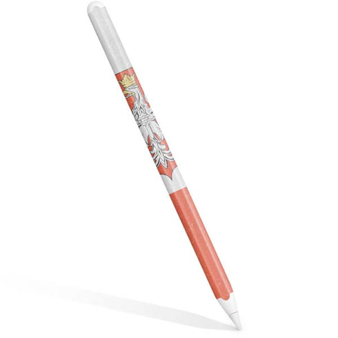 Poland Flag Distressed Apple Pencil (2nd Gen 2019) Skin