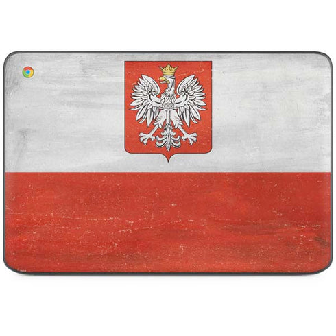 Poland Flag Distressed HP Chromebook Skin