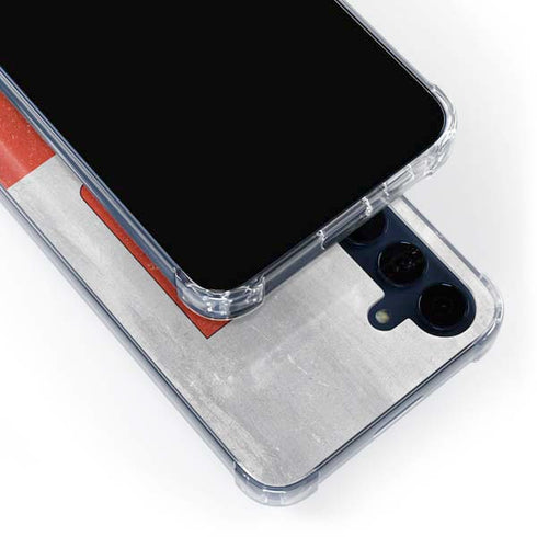 Poland Flag Distressed Galaxy A55 5G Clear Case