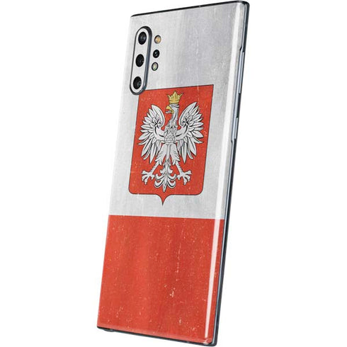Poland Flag Distressed Galaxy Note 10 Plus Skin