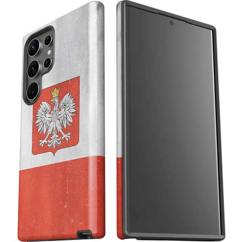 Poland Flag Distressed Galaxy S23 Ultra Pro Case