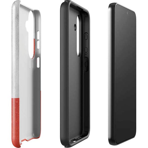 Poland Flag Distressed Galaxy S25 Plus Impact Case