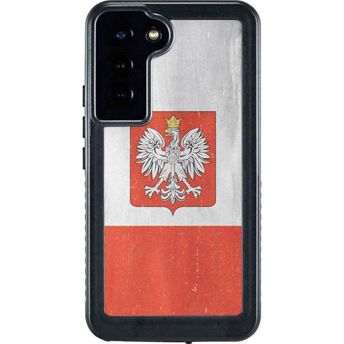 Poland Flag Distressed Galaxy S24 Plus Waterproof Case