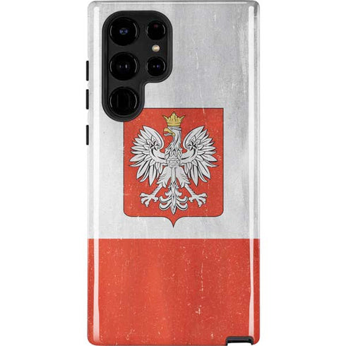 Poland Flag Distressed Galaxy S25 Ultra Impact Case