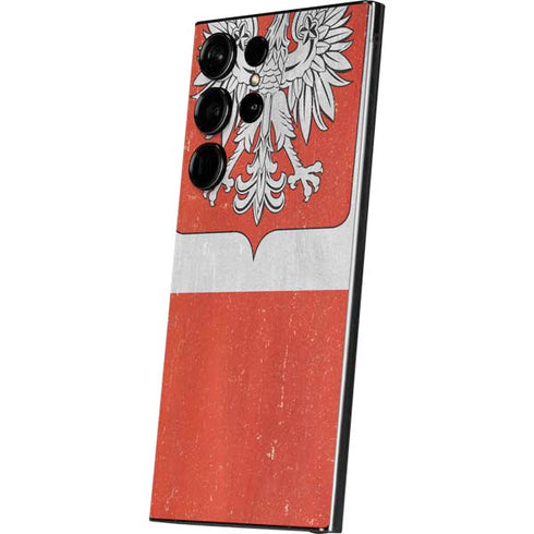 Poland Flag Distressed Galaxy S25 Ultra Skin
