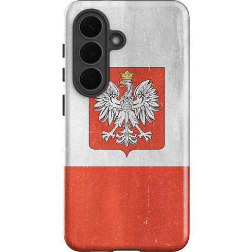 Poland Flag Distressed Galaxy S26 Impact Case