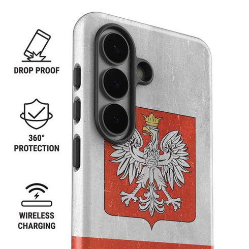 Poland Flag Distressed Galaxy S26 Impact Case