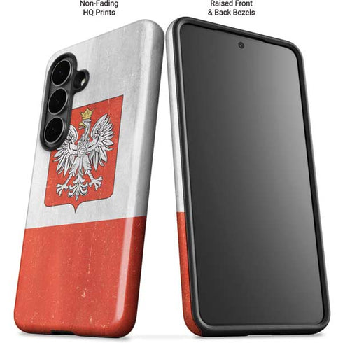 Poland Flag Distressed Galaxy S26 Impact Case