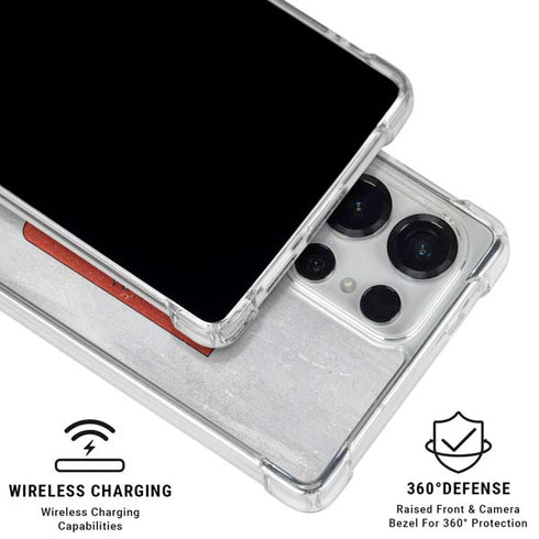 Poland Flag Distressed Galaxy S26 Ultra Clear Case