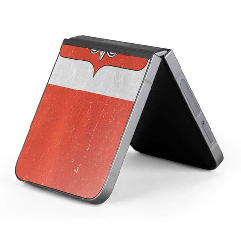 Poland Flag Distressed Galaxy Z Flip6 Skin