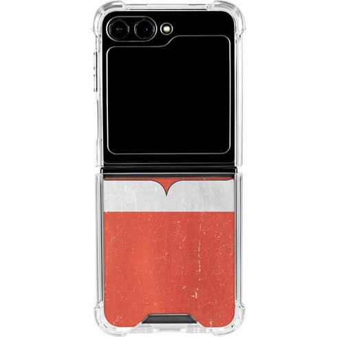 Poland Flag Distressed Galaxy Z Flip6 Clear Case
