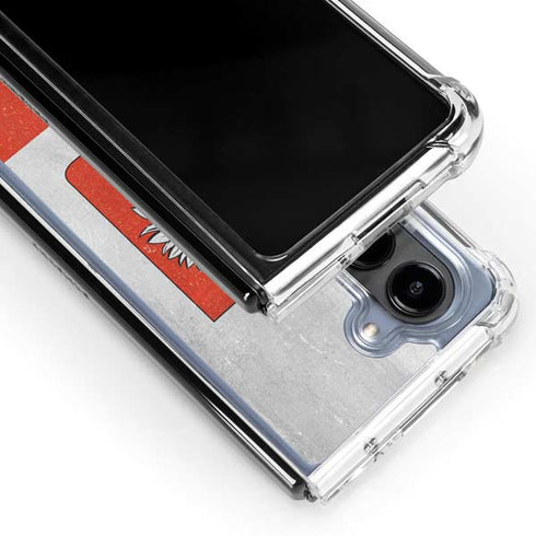 Poland Flag Distressed Galaxy Z Fold5 5G Clear Case