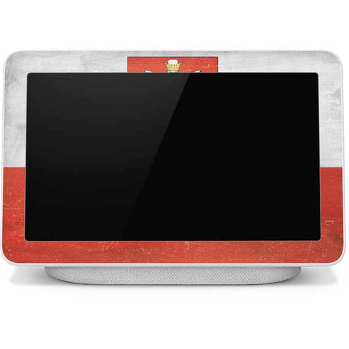 Poland Flag Distressed Google Home Hub Skin