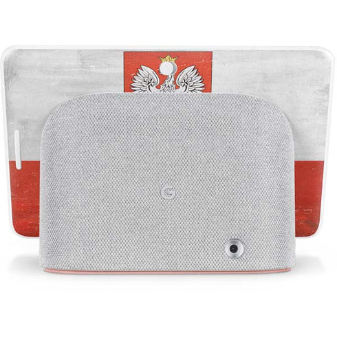 Poland Flag Distressed Google Home Hub Skin