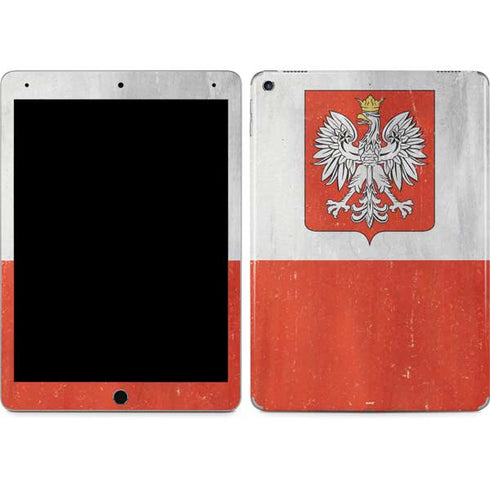 Poland Flag Distressed iPad Skins