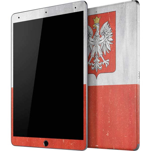 Poland Flag Distressed iPad Skins