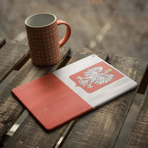 Poland Flag Distressed iPad Skins