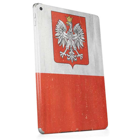 Poland Flag Distressed Apple iPad Skin