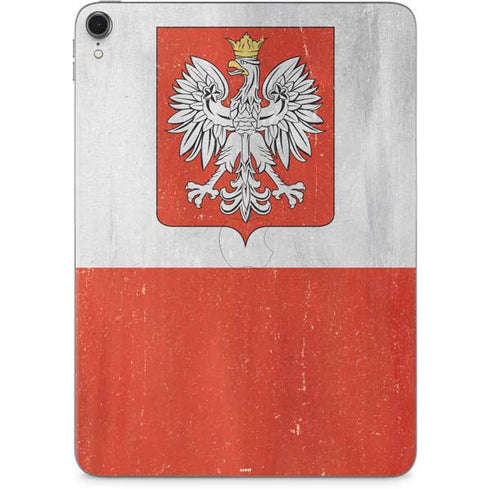 Poland Flag Distressed Apple iPad Pro Skin