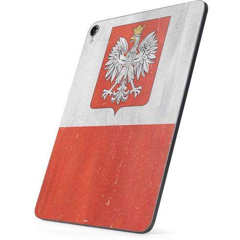 Poland Flag Distressed Apple iPad Pro Skin