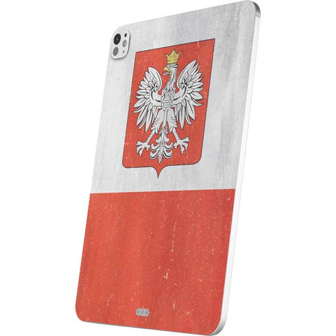 Poland Flag Distressed iPad Pro 13in M4 (2024) Skin