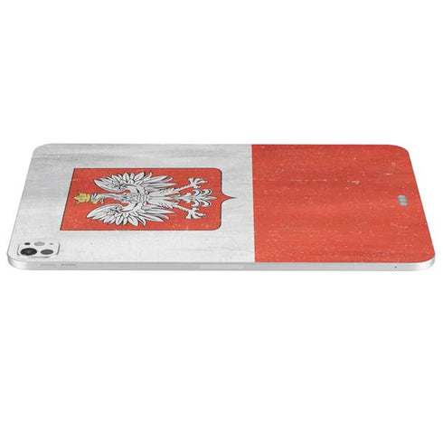 Poland Flag Distressed iPad Pro 13in M4 (2024) Skin