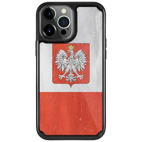 Poland Flag Distressed iPhone Cases