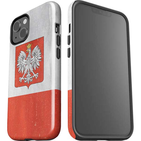 Poland Flag Distressed iPhone 15 Impact Case
