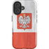 Poland Flag Distressed iPhone 16 Impact Case