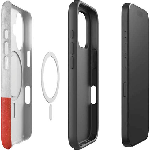 Poland Flag Distressed iPhone 16 Magsafe Impact Case