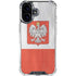 Poland Flag Distressed iPhone 16 Plus Clear Case