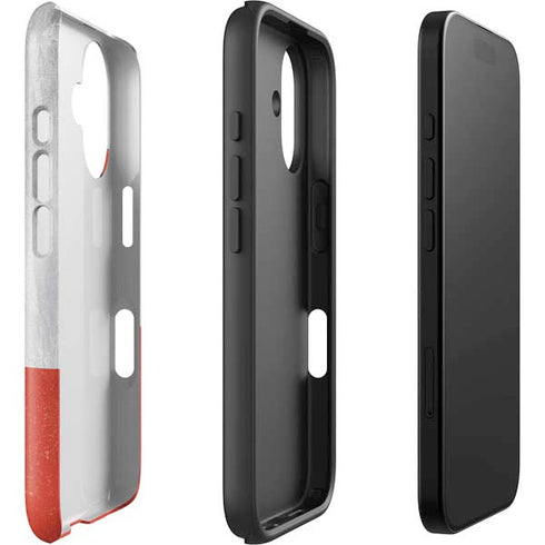 Poland Flag Distressed iPhone 16 Plus Impact Case
