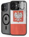 Poland Flag Distressed iPhone 16 Plus Kickstand Case