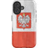 Poland Flag Distressed iPhone 16 Plus Magsafe Impact Case
