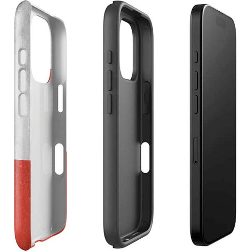 Poland Flag Distressed iPhone 16 Pro Impact Case