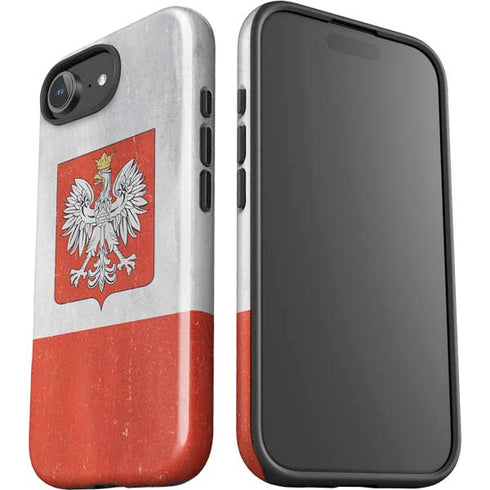 Poland Flag Distressed iPhone 16e Impact Case