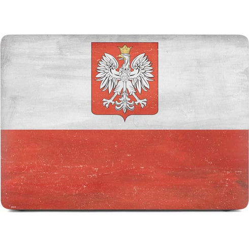 Poland Flag Distressed Apple MacBook Air Skin